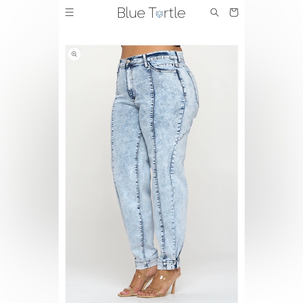 NWT Blue Turtle Plus size Denim sustainably made size 26-dark and light
